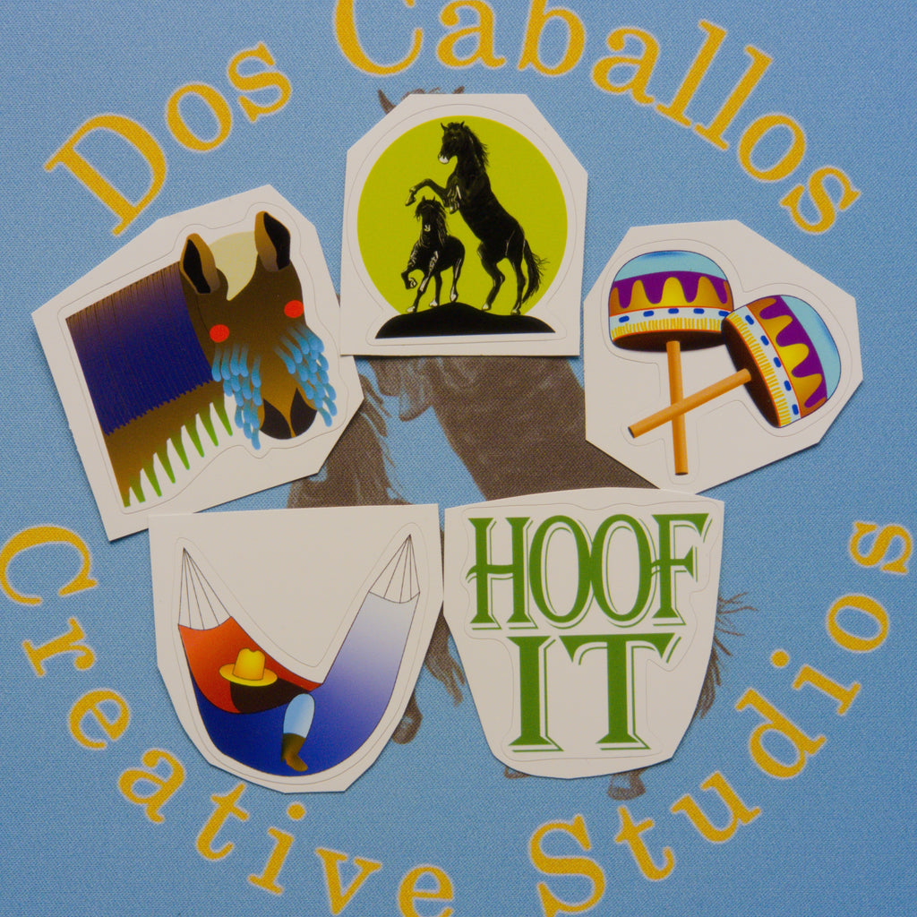 Dos Caballos Stickers